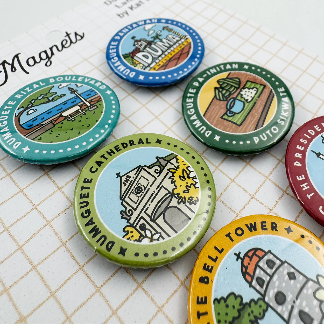 Dumaguete Button Magnets by Kat Banay - Image 4