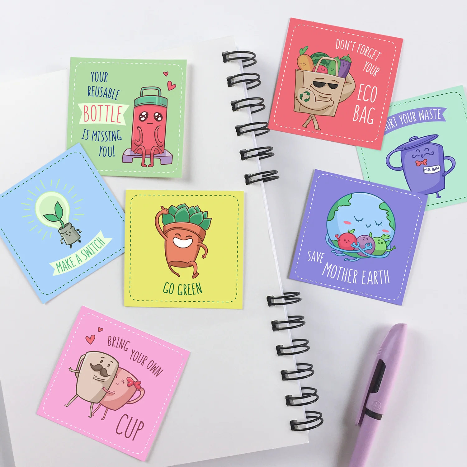 Green Habits Stickers Reminders Pack Of 12 - Image 6