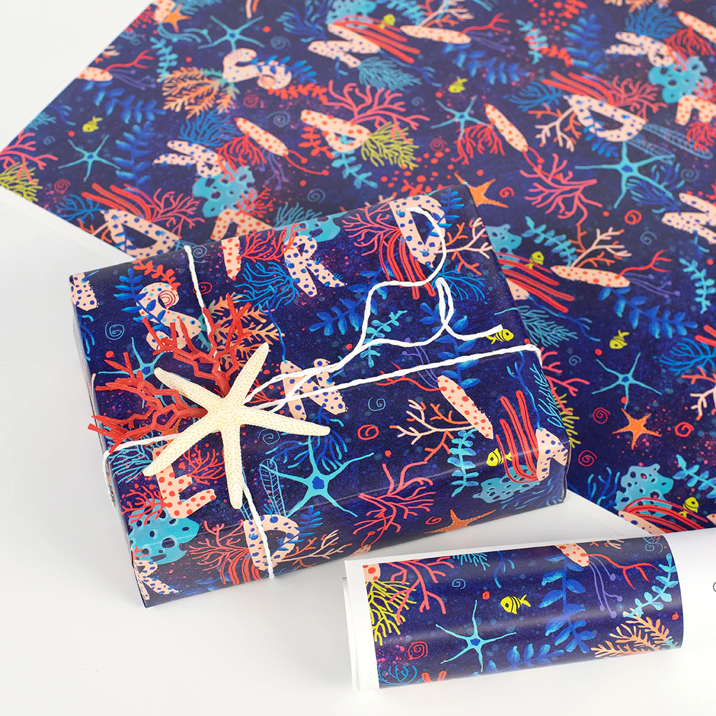 Sea Life Inspired Gift Wrapping Paper - Image 3